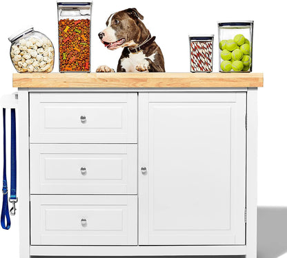 Good Grips Pet POP Container – 6.0 Qt/5.7 L with Half Scoop, Ideal for up to 6.5lbs of Dog Food or 4.5lbs of Cat Food, Airtight Dog and Cat Food Storage Container, BPA Free, Clear