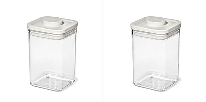 Good Grips Pet POP Container – 6.0 Qt/5.7 L with Half Scoop, Ideal for up to 6.5lbs of Dog Food or 4.5lbs of Cat Food, Airtight Dog and Cat Food Storage Container, BPA Free, Clear