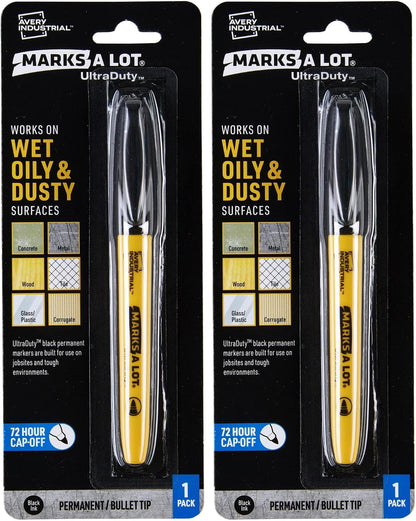 Marks A Lot Permanent Markers, Bullet Tip, 1 Black Marker