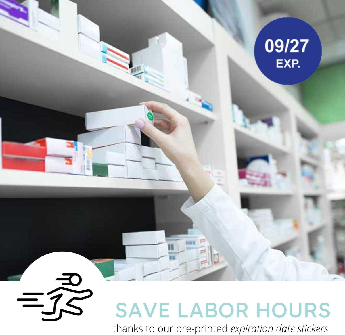 Expiration Dates Stickers System, 2027-2031 | 5 Year Supply, 480 Color Coded Labels, 2027-2031, Pharmacy Inventory & Chemistry & Food Management