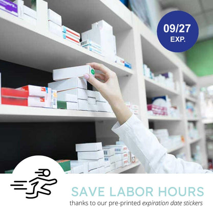 Expiration Dates Stickers System, 2027-2031 | 5 Year Supply, 480 Color Coded Labels, 2027-2031, Pharmacy Inventory & Chemistry & Food Management