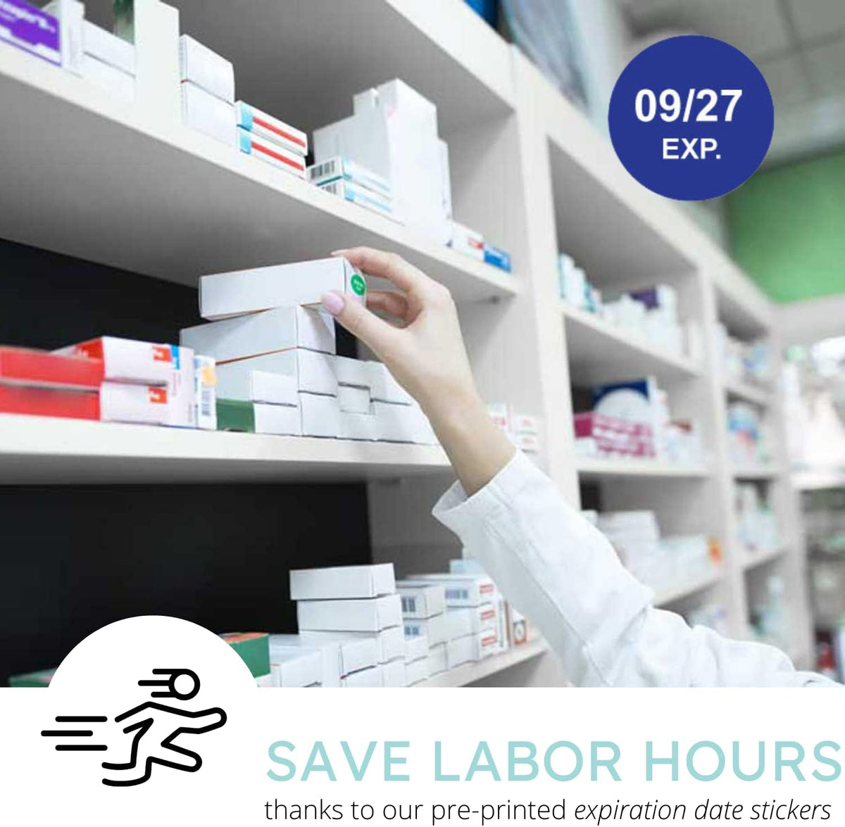 Expiration Dates Stickers System, 2027-2031 | 5 Year Supply, 480 Color Coded Labels, 2027-2031, Pharmacy Inventory & Chemistry & Food Management