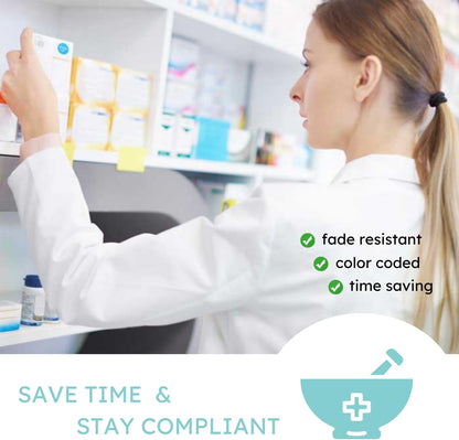 Expiration Dates Stickers System, 2027-2031 | 5 Year Supply, 480 Color Coded Labels, 2027-2031, Pharmacy Inventory & Chemistry & Food Management