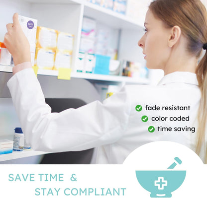 Expiration Dates Stickers System, 2027-2031 | 5 Year Supply, 480 Color Coded Labels, 2027-2031, Pharmacy Inventory & Chemistry & Food Management