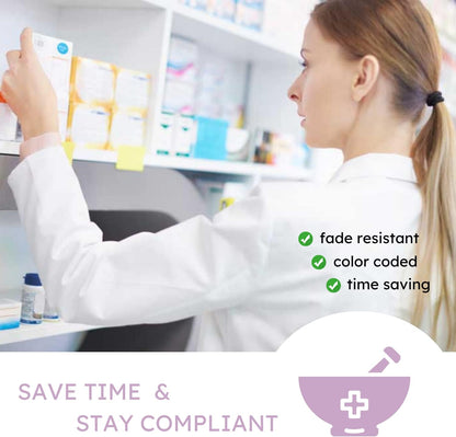 Expiration Dates Stickers System, 2027-2031 | 5 Year Supply, 480 Color Coded Labels, 2027-2031, Pharmacy Inventory & Chemistry & Food Management