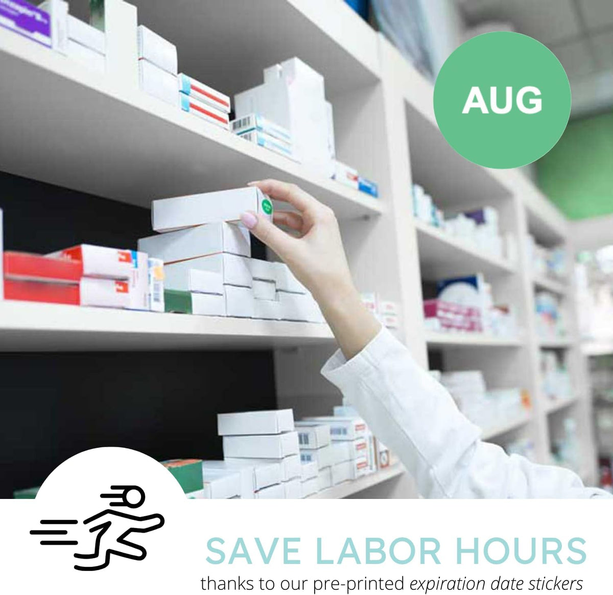 Expiration Dates Stickers System, 2027-2031 | 5 Year Supply, 480 Color Coded Labels, 2027-2031, Pharmacy Inventory & Chemistry & Food Management