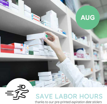 Expiration Dates Stickers System, 2027-2031 | 5 Year Supply, 480 Color Coded Labels, 2027-2031, Pharmacy Inventory & Chemistry & Food Management