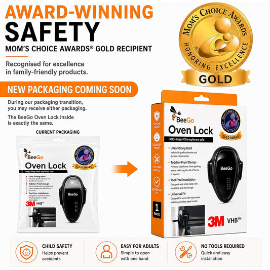 Oven Lock Child Safety, Heat Resistant No Drill Baby Proof Door Latch