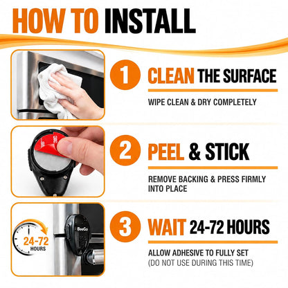 Oven Lock Child Safety, Heat Resistant No Drill Baby Proof Door Latch