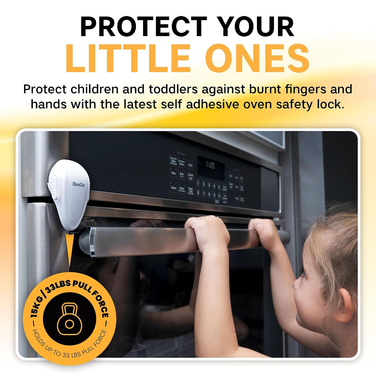 Oven Lock Child Safety, Heat Resistant No Drill Baby Proof Door Latch