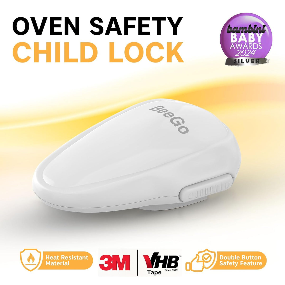 Oven Lock Child Safety, Heat Resistant No Drill Baby Proof Door Latch