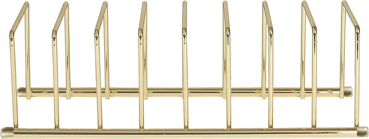 FitWell Kitchen Bakeware Organizer,Plate Racks,Rack for Plastic Lids,Cutting Boards,Cookie Sheets,Pots & Pans Holder,Compact Kitchen Storage,Cabinet Organizer (Gold)