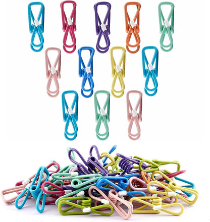 Chip Clips，30PCS PVC Coated Material Food Packaging Clip, Clips Bag Clips，Bag Clips，Clips for Package，Chip Clip，Clothes Pins（Mixed Colors 30pcs）,11.5 x 4.72 x 1.06