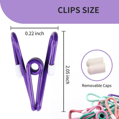Chip Clips，30PCS PVC Coated Material Food Packaging Clip, Clips Bag Clips，Bag Clips，Clips for Package，Chip Clip，Clothes Pins（Mixed Colors 30pcs）,11.5 x 4.72 x 1.06