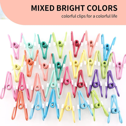 Chip Clips，30PCS PVC Coated Material Food Packaging Clip, Clips Bag Clips，Bag Clips，Clips for Package，Chip Clip，Clothes Pins（Mixed Colors 30pcs）,11.5 x 4.72 x 1.06