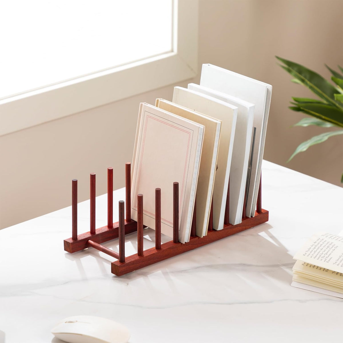 Teak Wooden Dish Drying Rack Kitchen Plate Organizer Pot Lid Holder