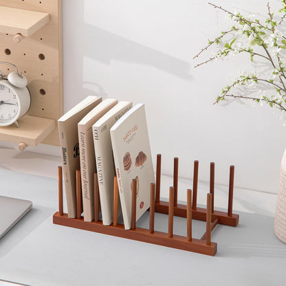 Teak Wooden Dish Drying Rack Kitchen Plate Organizer Pot Lid Holder