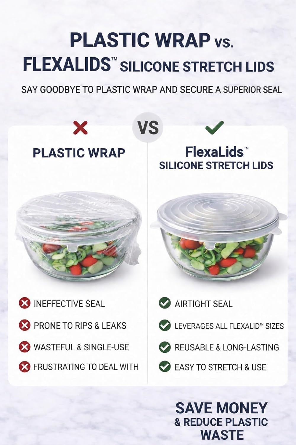 Premium 8-Piece Silicone Stretch Lid Set with Extra Large 11” Cover – Reusable BPA-Free Eco-Friendly Bowl Covers – Universal Airtight Leak-Proof Seal for Pots, Bowls & Fruit