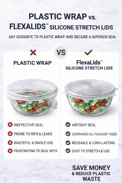 Premium 8-Piece Silicone Stretch Lid Set with Extra Large 11” Cover – Reusable BPA-Free Eco-Friendly Bowl Covers – Universal Airtight Leak-Proof Seal for Pots, Bowls & Fruit