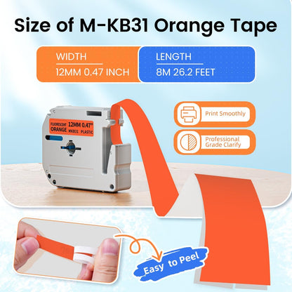 M-K231 Replace for M-K231s Brother M Tape 12mm 0.47 White P Touch | M-231 M231 PTM95 Label Tape White for Brother PT-M95 PT-65 PT-45 PT-80 PT-70 PT-90 Ptouch Label Maker Refills