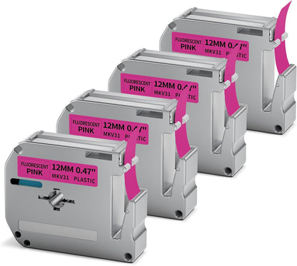 M-K231 Replace for M-K231s Brother M Tape 12mm 0.47 White P Touch | M-231 M231 PTM95 Label Tape White for Brother PT-M95 PT-65 PT-45 PT-80 PT-70 PT-90 Ptouch Label Maker Refills