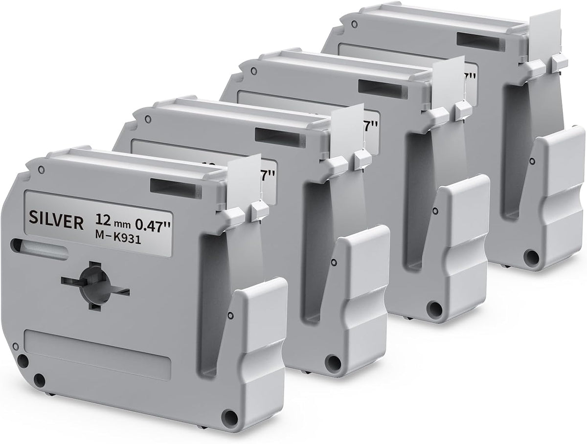 M-K231 Replace for M-K231s Brother M Tape 12mm 0.47 White P Touch | M-231 M231 PTM95 Label Tape White for Brother PT-M95 PT-65 PT-45 PT-80 PT-70 PT-90 Ptouch Label Maker Refills