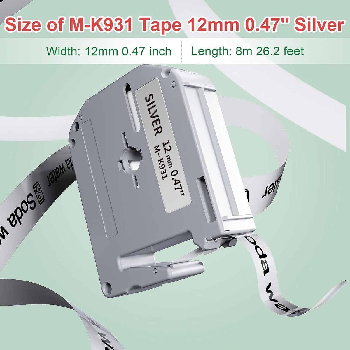 M-K231 Replace for M-K231s Brother M Tape 12mm 0.47 White P Touch | M-231 M231 PTM95 Label Tape White for Brother PT-M95 PT-65 PT-45 PT-80 PT-70 PT-90 Ptouch Label Maker Refills