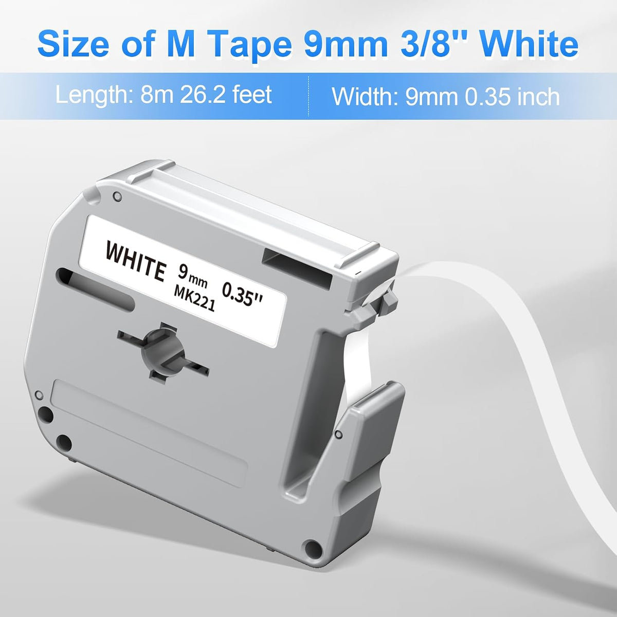 M-K231 Replace for M-K231s Brother M Tape 12mm 0.47 White P Touch | M-231 M231 PTM95 Label Tape White for Brother PT-M95 PT-65 PT-45 PT-80 PT-70 PT-90 Ptouch Label Maker Refills