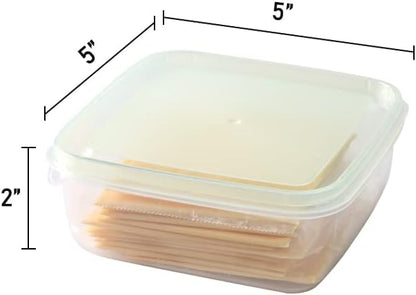 2 Pack-Cheese slicer Storage Containers with lids airtight Keeps slice Cheese Fresh and Delicious Reusable Preservation Container for Fridge