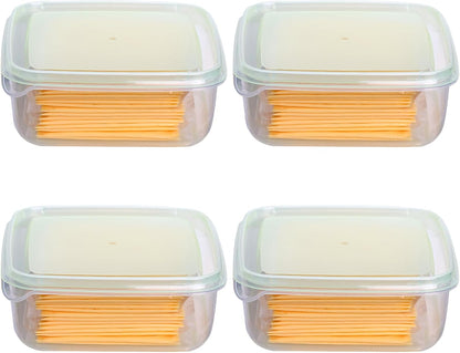 2 Pack-Cheese slicer Storage Containers with lids airtight Keeps slice Cheese Fresh and Delicious Reusable Preservation Container for Fridge