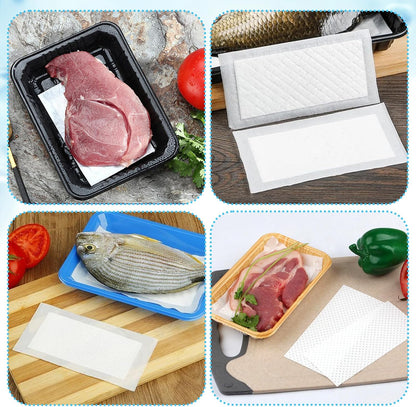 250 Pcs Meat Absorbent Pads 4x7 inch, White Meat Soaker Pads for Vacuum Sealer Bags, Absorbant Soaking Pads for Kitchen and Shop