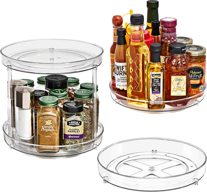 Lazy Susan Organizer, Clear Turntable Organizer (Tall)