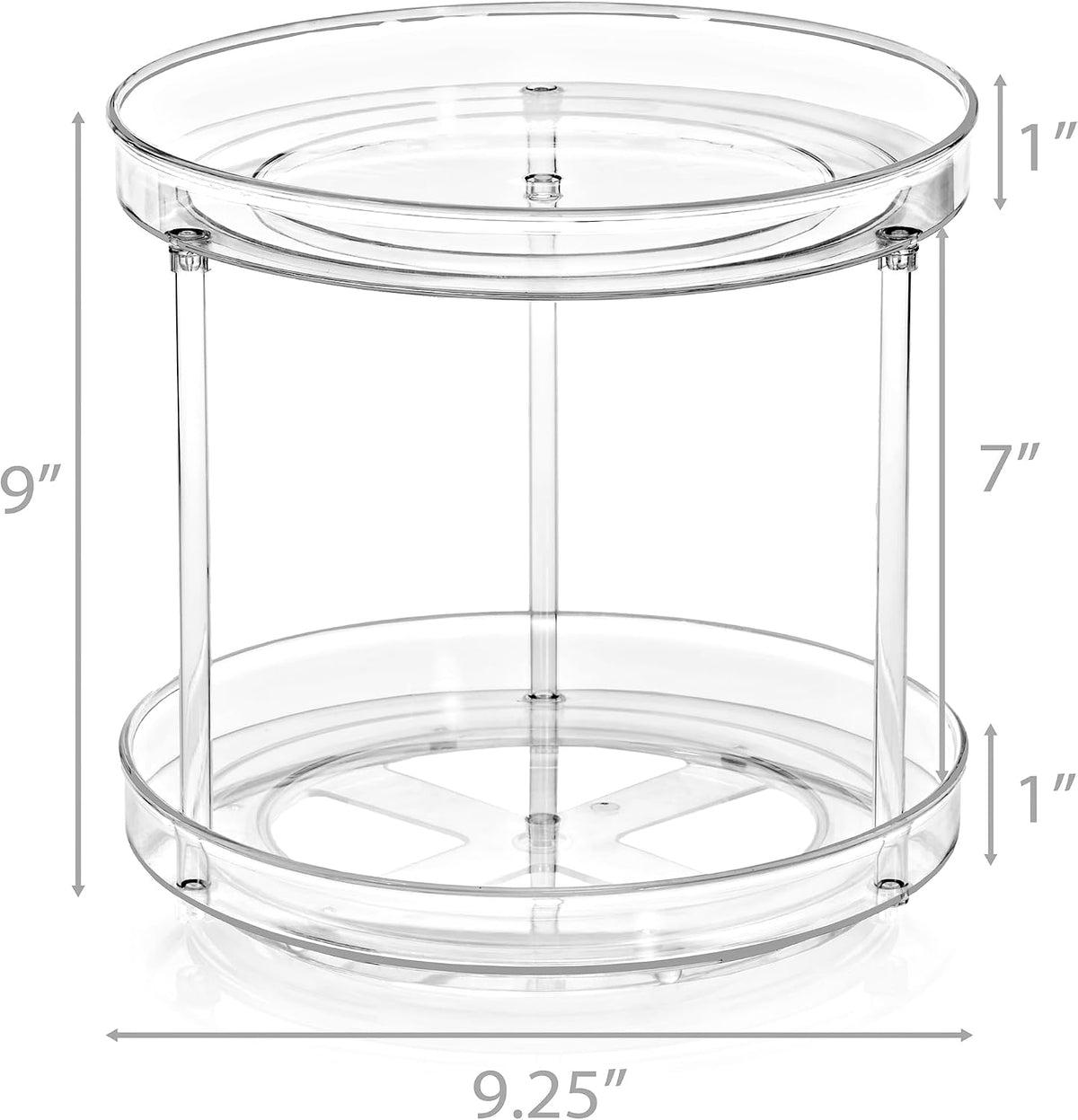 Lazy Susan Organizer, Clear Turntable Organizer (Tall)