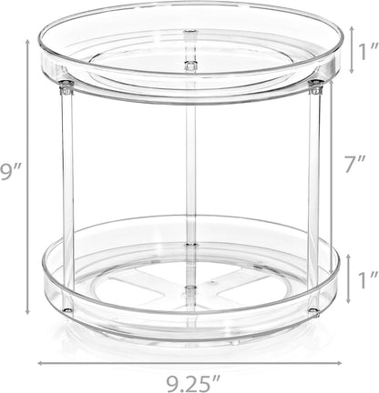 Lazy Susan Organizer, Clear Turntable Organizer (Tall)