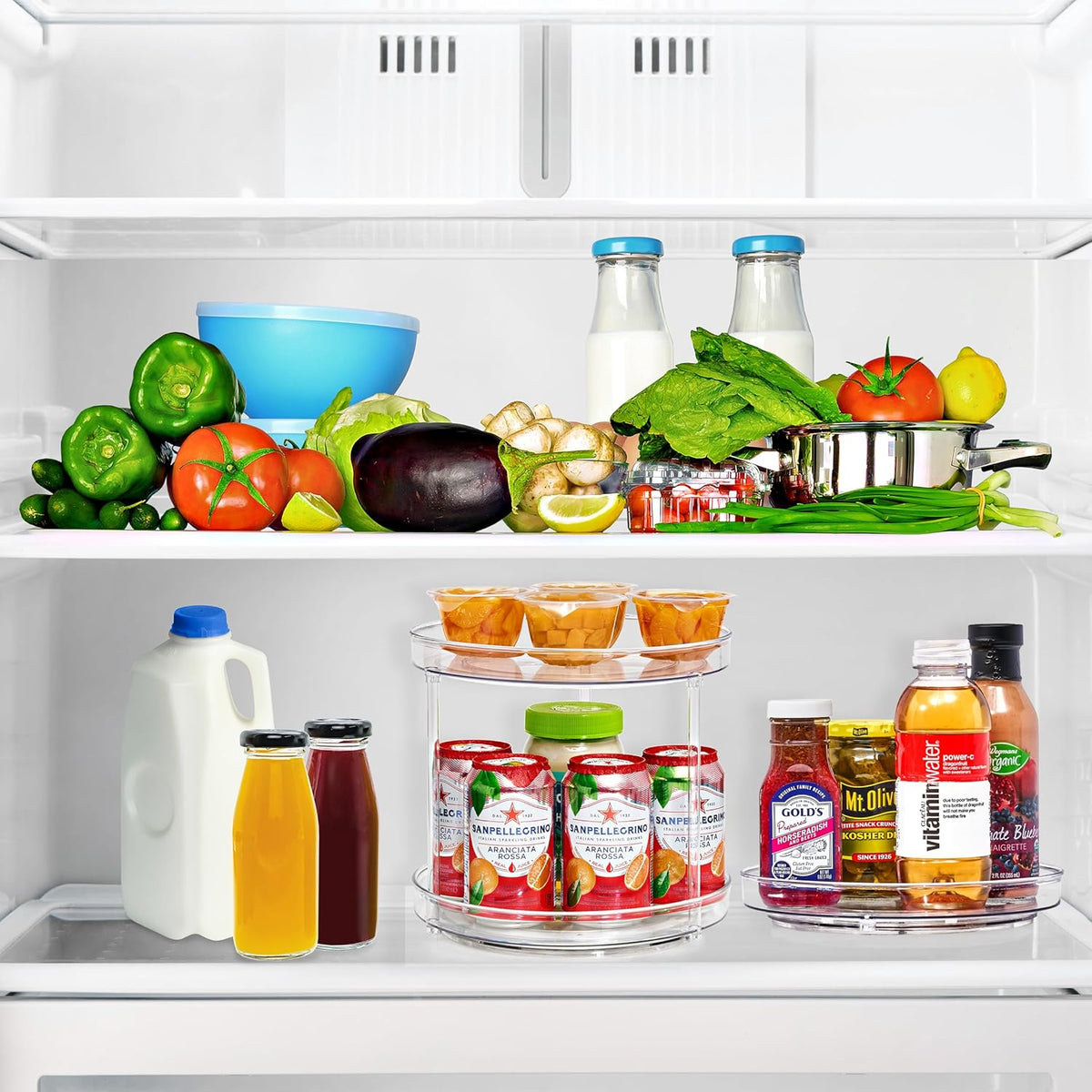 Lazy Susan Organizer, Clear Turntable Organizer (Tall)