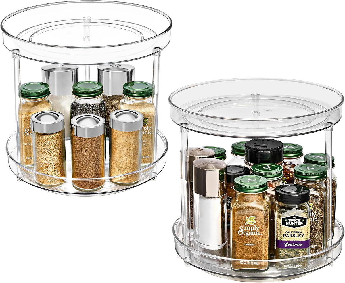 Lazy Susan Organizer, Clear Turntable Organizer (Tall)