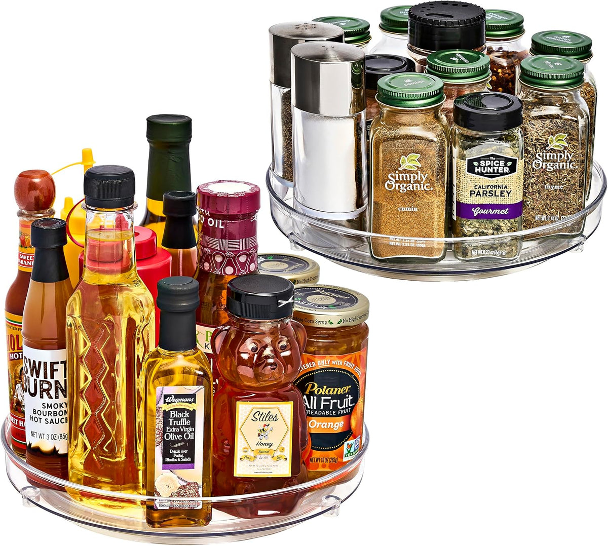Lazy Susan Organizer, Clear Turntable Organizer (Tall)