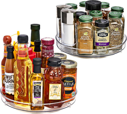 Lazy Susan Organizer, Clear Turntable Organizer (Tall)