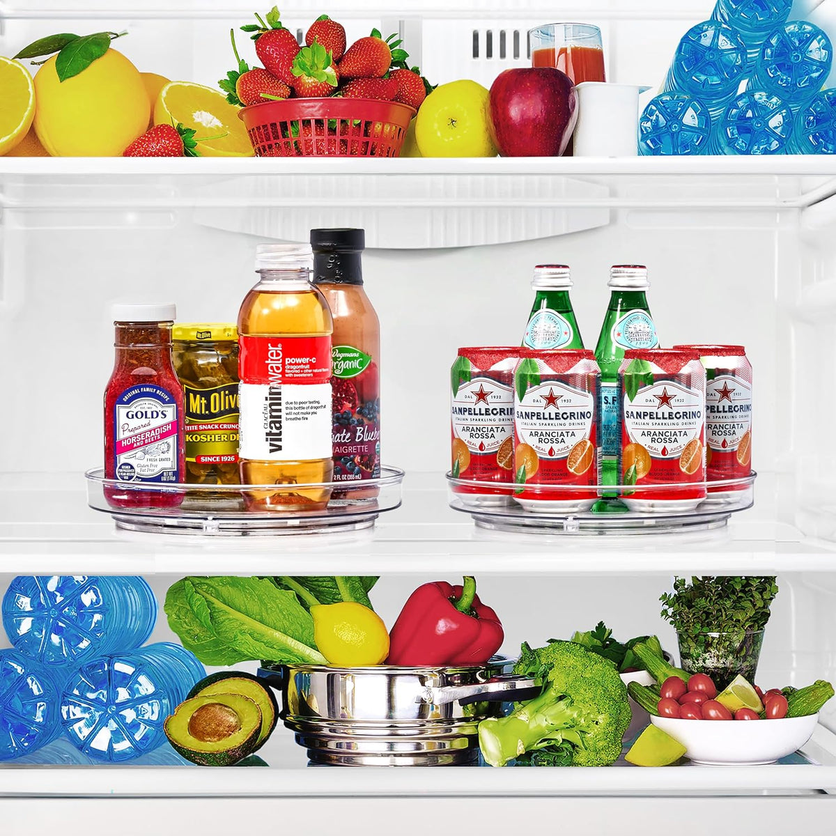 Lazy Susan Organizer, Clear Turntable Organizer (Tall)