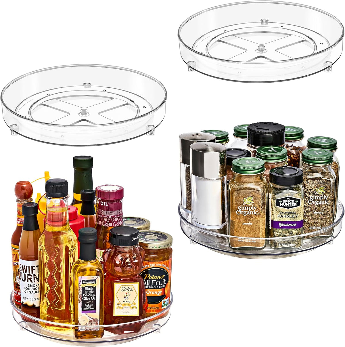 Lazy Susan Organizer, Clear Turntable Organizer (Tall)