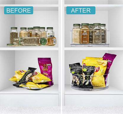 Lazy Susan Organizer, Clear Turntable Organizer (Tall)