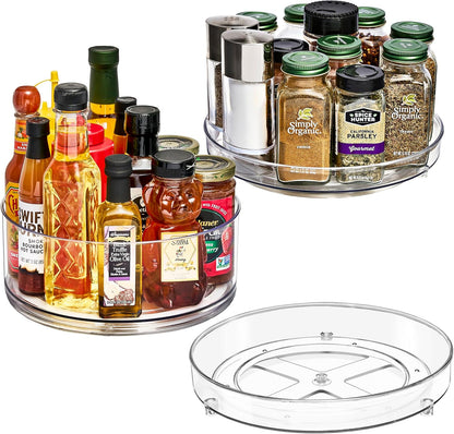 Lazy Susan Organizer, Clear Turntable Organizer (Tall)