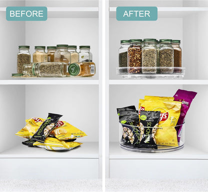 Lazy Susan Organizer, Clear Turntable Organizer (Tall)