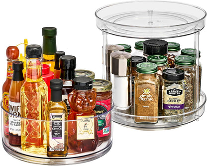Lazy Susan Organizer, Clear Turntable Organizer (Tall)