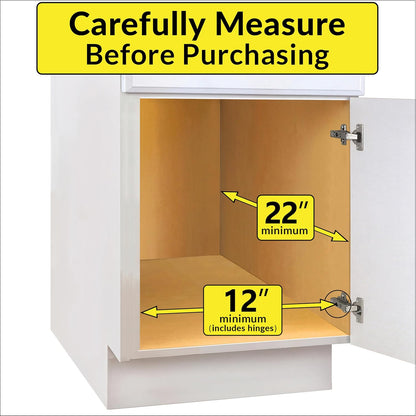 ® Pull Out Cabinet Organizer, 14" x 21" Slide Out Cabinet Organizer Pull Out Drawer – Pull Out Shelves for Kitchen Cabinets – Under Sink Organizers - Lifetime Ltd. Warranty, Chrome