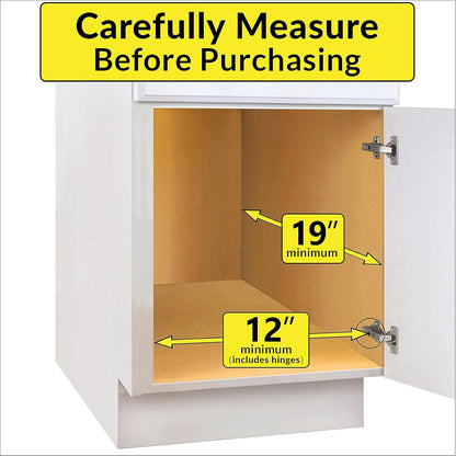® Pull Out Cabinet Organizer, 14" x 21" Slide Out Cabinet Organizer Pull Out Drawer – Pull Out Shelves for Kitchen Cabinets – Under Sink Organizers - Lifetime Ltd. Warranty, Chrome