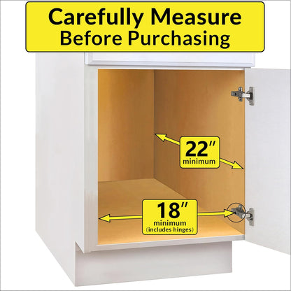 ® Pull Out Cabinet Organizer, 14" x 21" Slide Out Cabinet Organizer Pull Out Drawer – Pull Out Shelves for Kitchen Cabinets – Under Sink Organizers - Lifetime Ltd. Warranty, Chrome