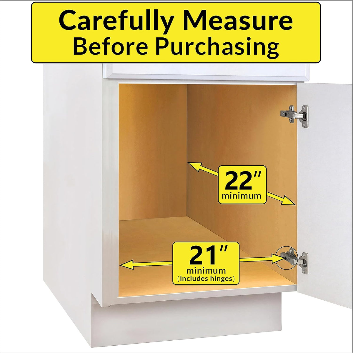 ® Pull Out Cabinet Organizer, 14" x 21" Slide Out Cabinet Organizer Pull Out Drawer – Pull Out Shelves for Kitchen Cabinets – Under Sink Organizers - Lifetime Ltd. Warranty, Chrome