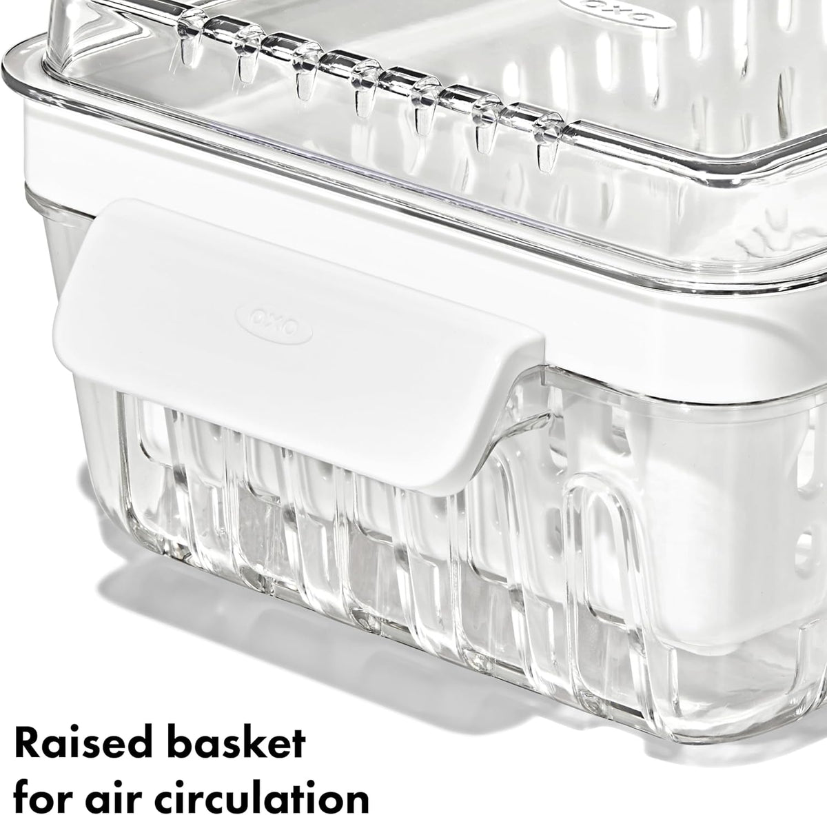 Good Grips Produce Saver - Berry Keeper, 2-Piece Set | Fruit Storage Containers, Ventilated Storage for Rinsing and Storing Berries, Cherry Tomatoes, Keeps Berries Fresh Longer