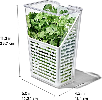 Good Grips Produce Saver - Berry Keeper, 2-Piece Set | Fruit Storage Containers, Ventilated Storage for Rinsing and Storing Berries, Cherry Tomatoes, Keeps Berries Fresh Longer